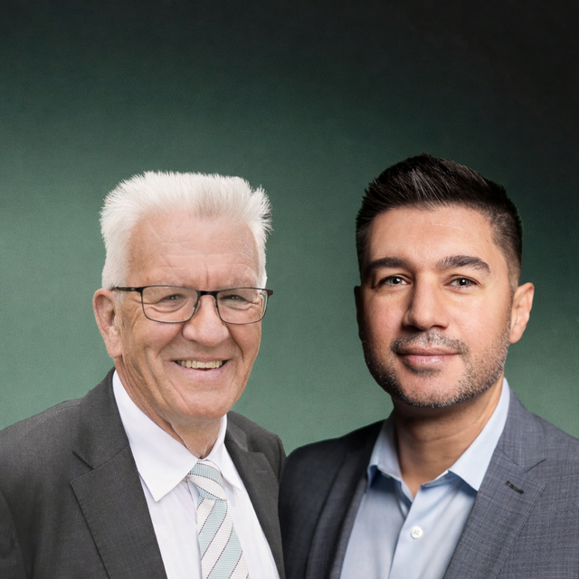 Winfried Kretschmann kommt.